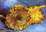 Vincent van Gogh Two Cut Sunflowers painting